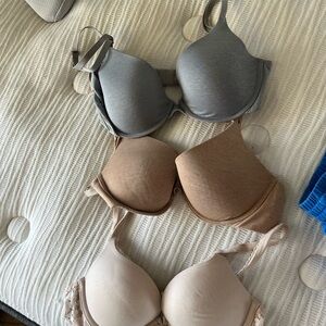 Women's Bra Lot - Gray, Brown, and Cream Bras